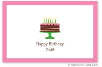Birthday Cake Pink Double-sided Laminated Placemat