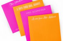 Brightly Colored Personalized Notepaper