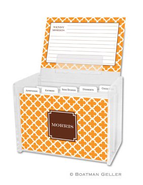 Bristol Tile Tangerine Recipe Box