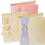 Silk Cover Albums with Ribbon
