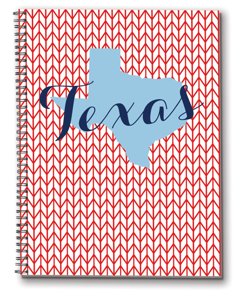 Red and Blue State Spiral Notebook